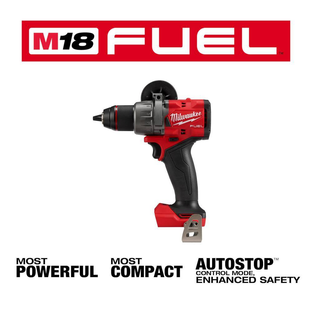 M18 FUEL 18V Lith-Ion Brushless Cordless 1/2 In. Hammer Drill/Driver W/ 5.0 Ah Battery & Screwdriver Bit Set