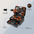 255-Piece Tool Set, Tool Kit with Cordless Drill Driver, Toolbox Storage Case with Drawer, General Household Drill Set