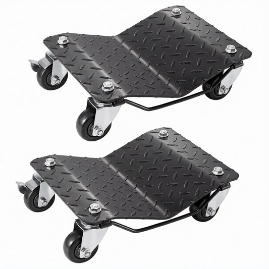 Car Wheel Dolly Set, 2/4-Pack 1500 lb Vehicle Tire Skates with 4 Casters for Auto Repair & Moving