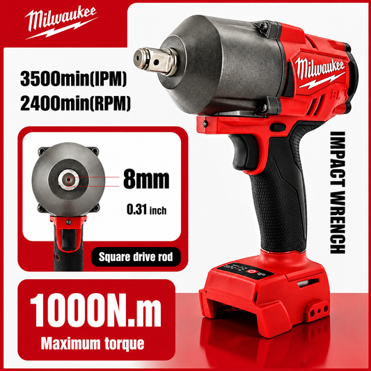 Milwaukee M18 High Torque 1300N.m 2000RPM Brushless Cordless 1/2" Impact Wrench with XC6.0 Battery