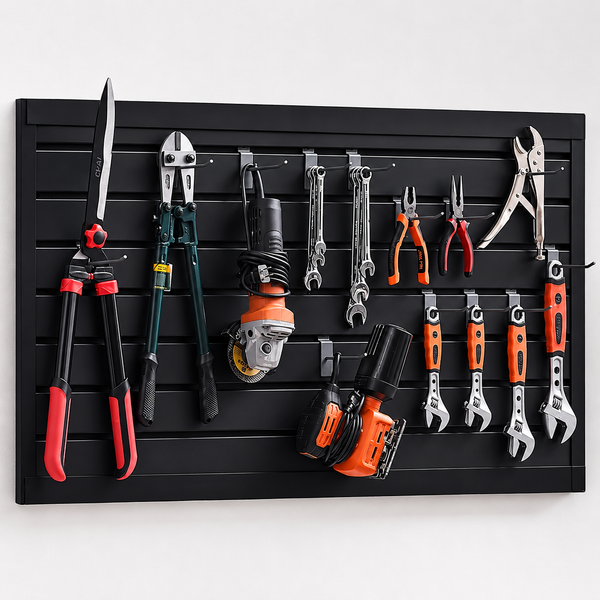 PVC Slatwall Paneling, 8/16/32 Sq. Ft. Garage Storage Wall Panels, 2/4/8 x 4 Ft., Easy DIY Installation