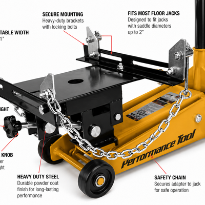 1/2 ton high capacity OMT transmission floor jack adapter